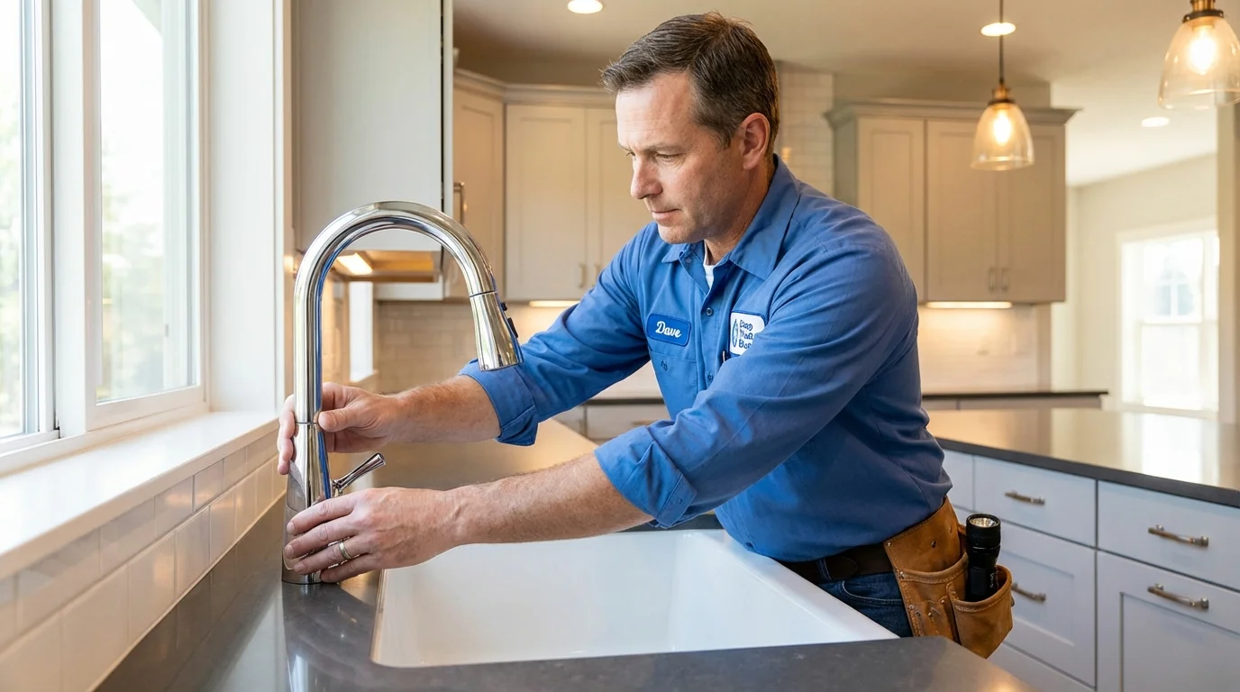 Kitchen faucet installation by Johns Plumbing LLC in Cabazon